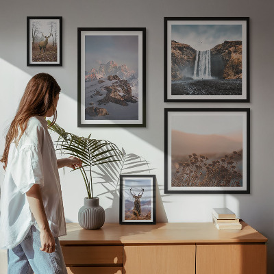 Gallery wall Mountain landscapes wild animals