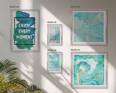 Framed photo set Abstract compositions with inscriptions