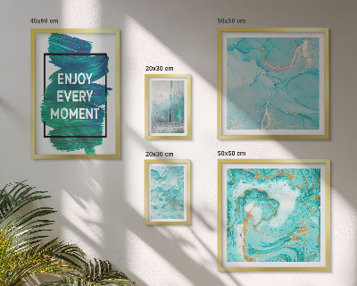 Framed photo set Abstract compositions with inscriptions