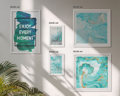 Framed photo set Abstract compositions with inscriptions