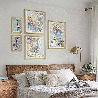 Set of 5 wall art pieces Modern plant motifs