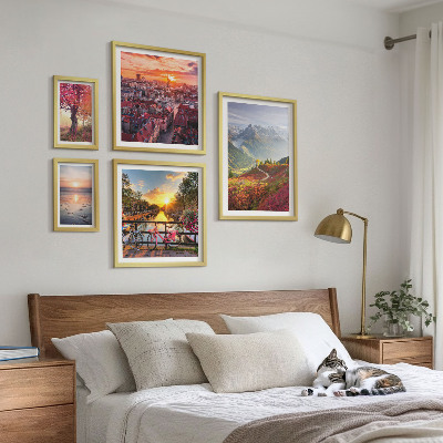 Framed photo set Mountain urban nature views