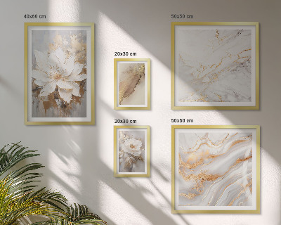 Set of 5 wall art pieces Elegant floral compositions