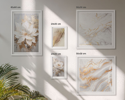 Set of 5 wall art pieces Elegant floral compositions