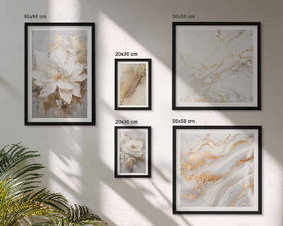 Set of 5 wall art pieces Elegant floral compositions