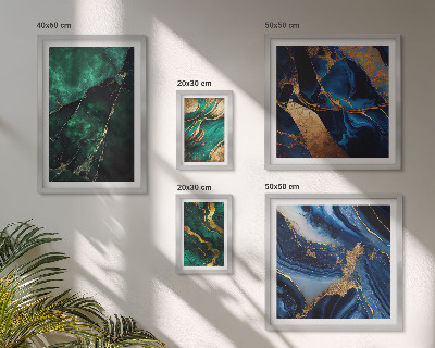 Gallery wall Elegant abstractions with greenery