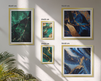 Gallery wall Elegant abstractions with greenery