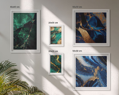 Gallery wall Elegant abstractions with greenery
