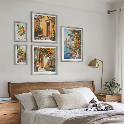 Set of 5 wall art pieces Atmospheric fruit views