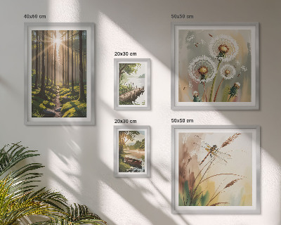 Framed photo set Forest landscapes nature peace
