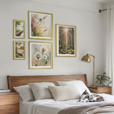 Framed photo set Forest landscapes nature peace