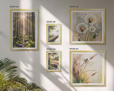 Framed photo set Forest landscapes nature peace