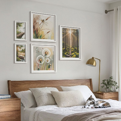 Framed photo set Forest landscapes nature peace