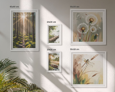Framed photo set Forest landscapes nature peace