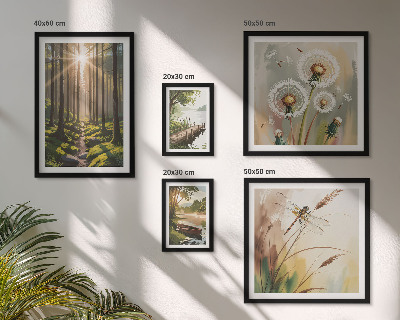 Framed photo set Forest landscapes nature peace