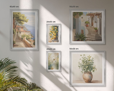 Framed photo set Stylish views of seaside towns