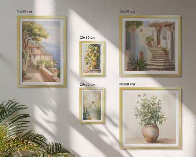 Framed photo set Stylish views of seaside towns