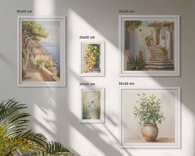 Framed photo set Stylish views of seaside towns