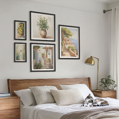 Framed photo set Stylish views of seaside towns