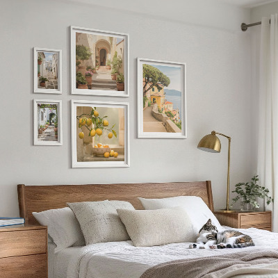 Framed photo set Charming streets of seafood