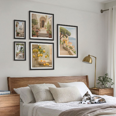 Framed photo set Charming streets of seafood
