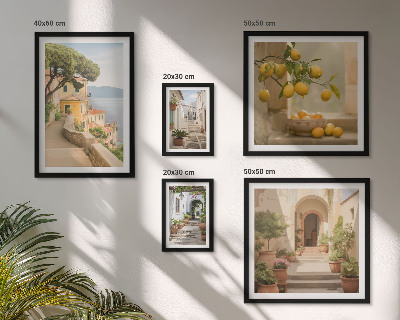 Framed photo set Charming streets of seafood