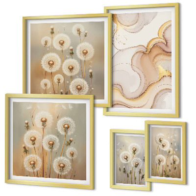 Gallery wall Floral motifs of delicate nature