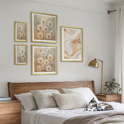 Gallery wall Floral motifs of delicate nature