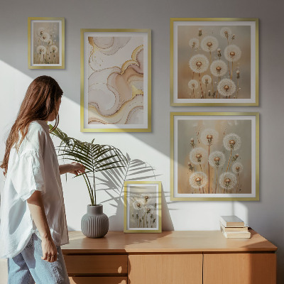 Gallery wall Floral motifs of delicate nature