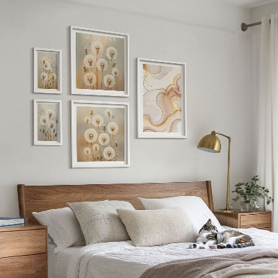 Gallery wall Floral motifs of delicate nature