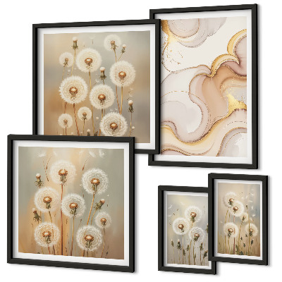Gallery wall Floral motifs of delicate nature