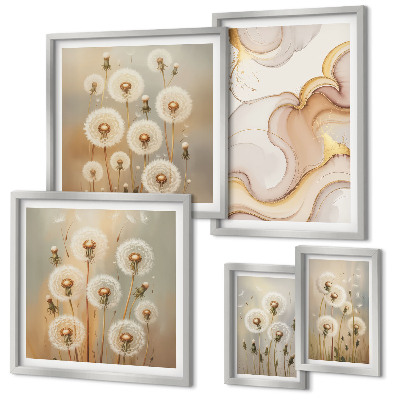 Gallery wall Floral motifs of delicate nature