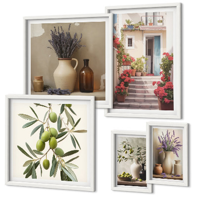 Gallery wall Stylish interiors flowers fruits