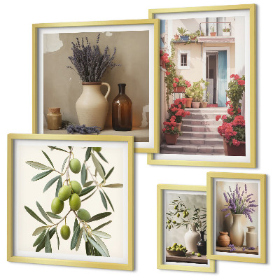 Gallery wall Stylish interiors flowers fruits