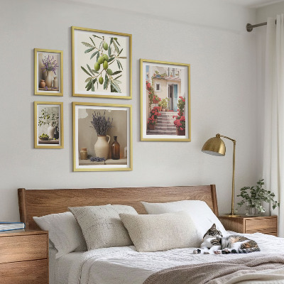 Gallery wall Stylish interiors flowers fruits