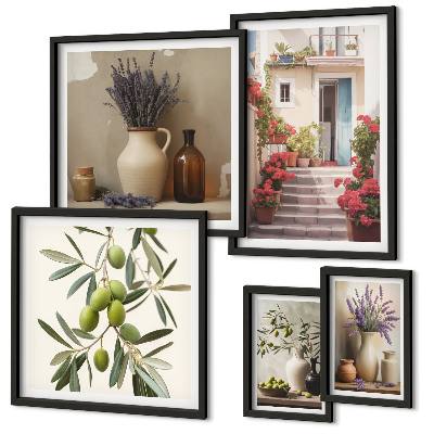 Gallery wall Stylish interiors flowers fruits