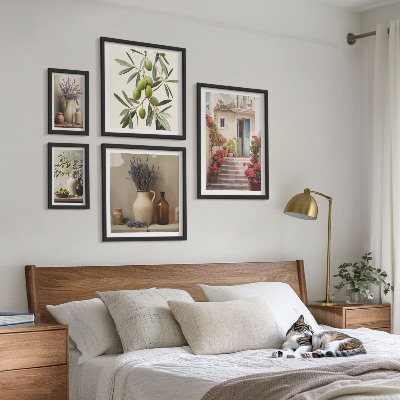 Gallery wall Stylish interiors flowers fruits