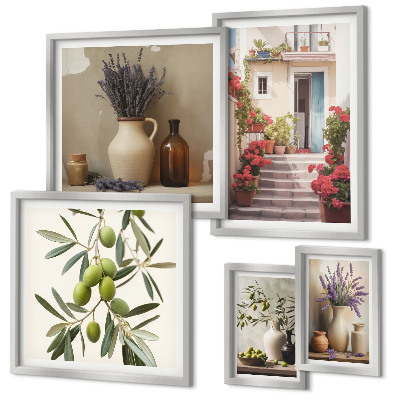 Gallery wall Stylish interiors flowers fruits