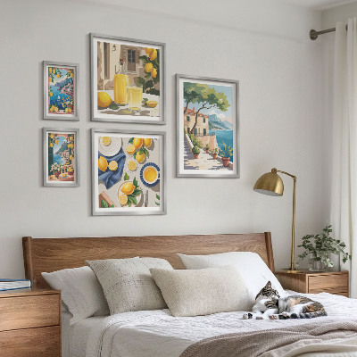 Framed photo set Lemons with a picturesque view