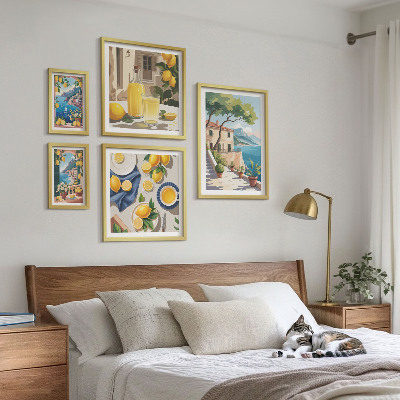 Framed photo set Lemons with a picturesque view