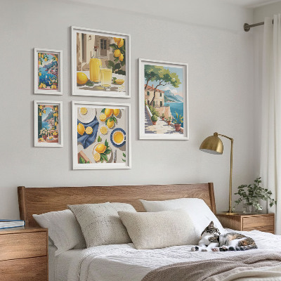 Framed photo set Lemons with a picturesque view