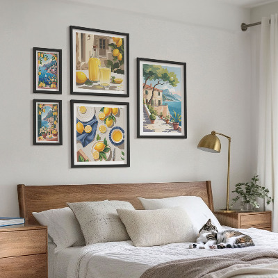 Framed photo set Lemons with a picturesque view