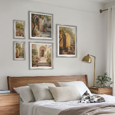 Gallery wall Charming orange streets