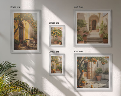 Gallery wall Charming orange streets
