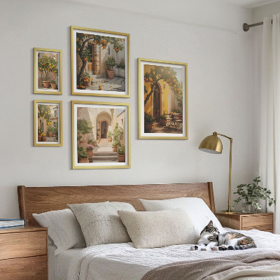 Gallery wall Charming orange streets
