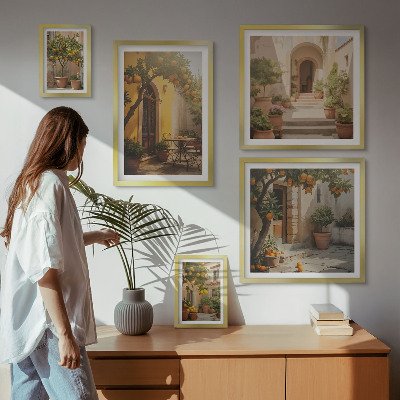 Gallery wall Charming orange streets