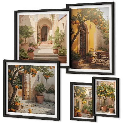 Gallery wall Charming orange streets
