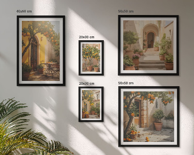 Gallery wall Charming orange streets