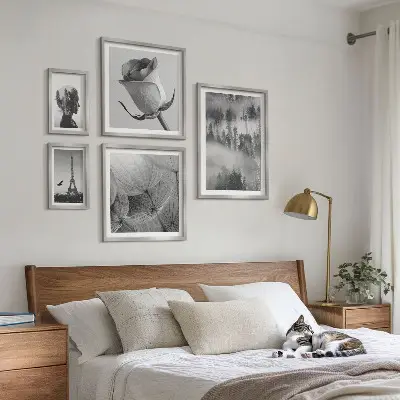 Gallery wall black and white nature and city scenes