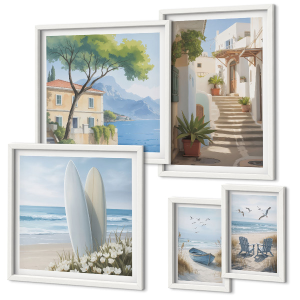 Framed photo set Stylish seaside views